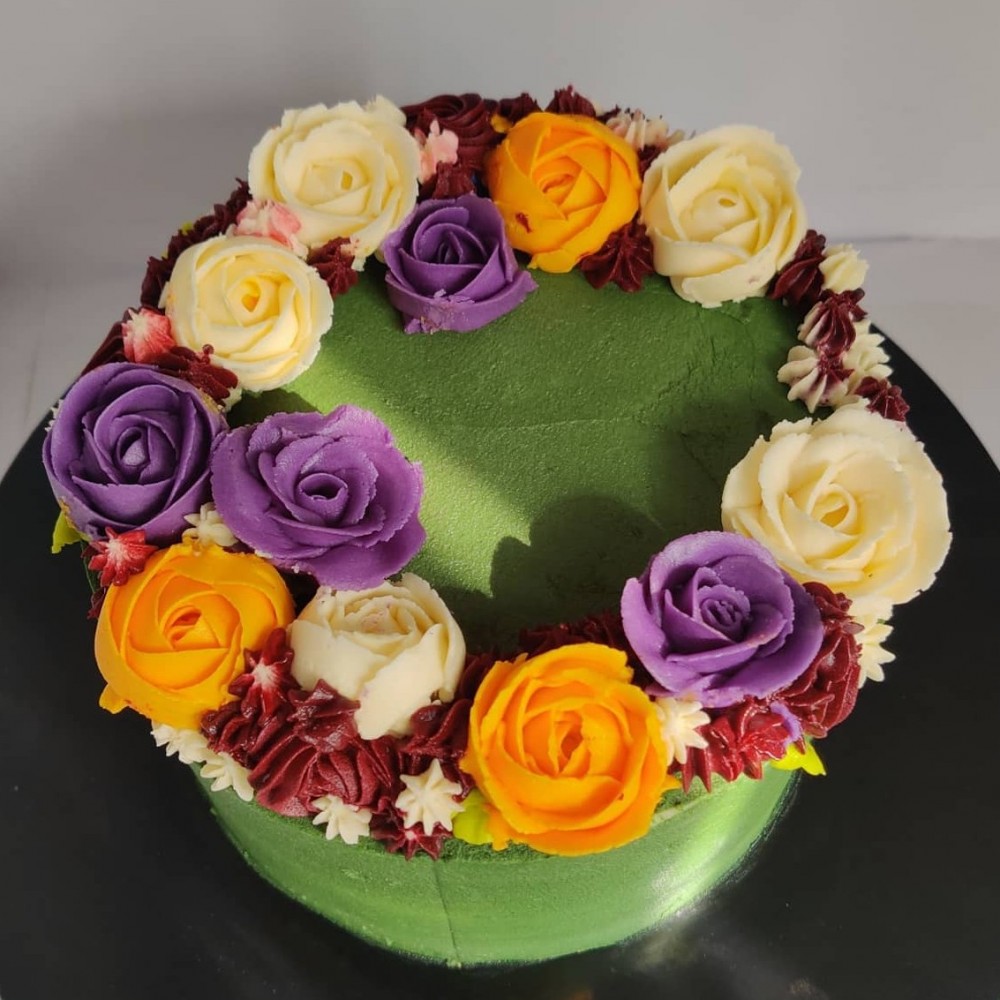 Floral Border Cake