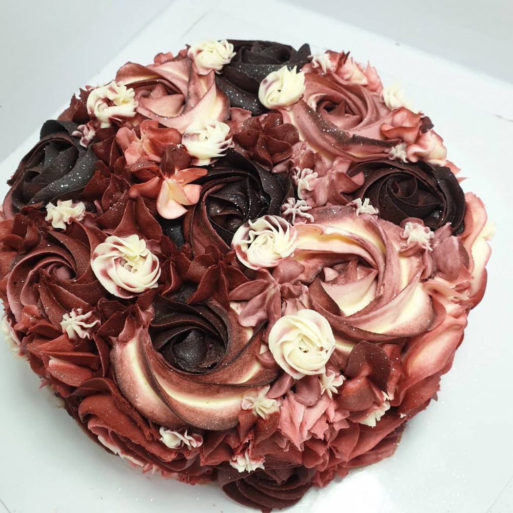 Floral Cake - Mix two colors